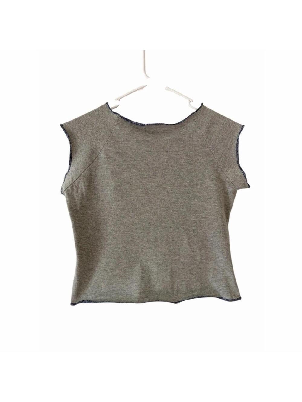 Vintage Bad Angel Graphic T-Shirt Girl’s 1X Cap Sleeve Blue Contrast Stitch - Picture 2 of 6